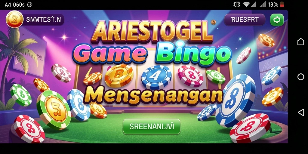 Tampilan menarik dari gameplay Bingo di ARIESTOGEL.