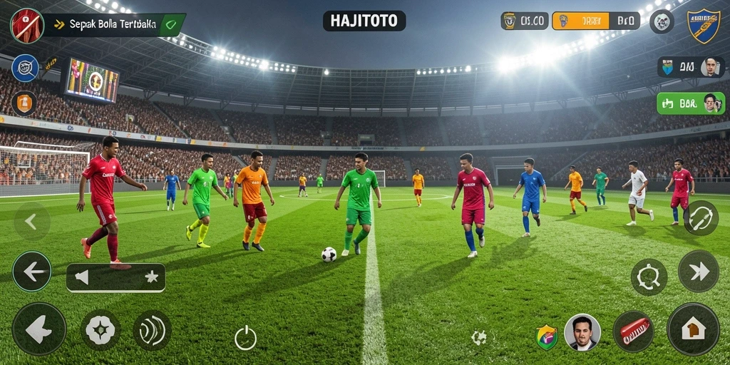 Tampilan gameplay <strong>HAJITOTO</strong> yang seru dalam pertandingan sepak bola.