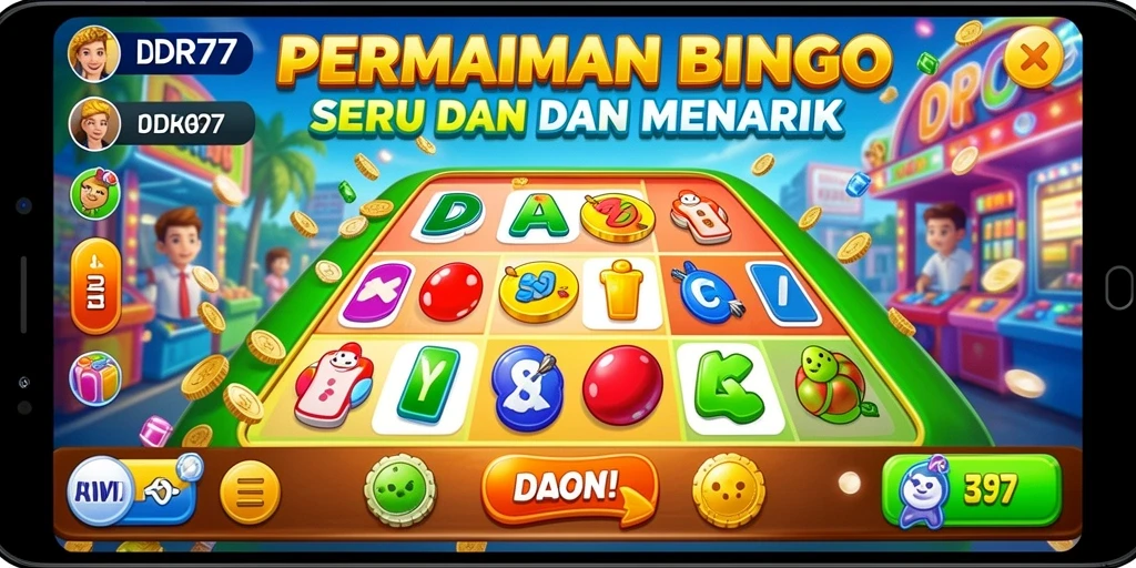 Tampilan gameplay Bingo yang menarik dalam IDR77.