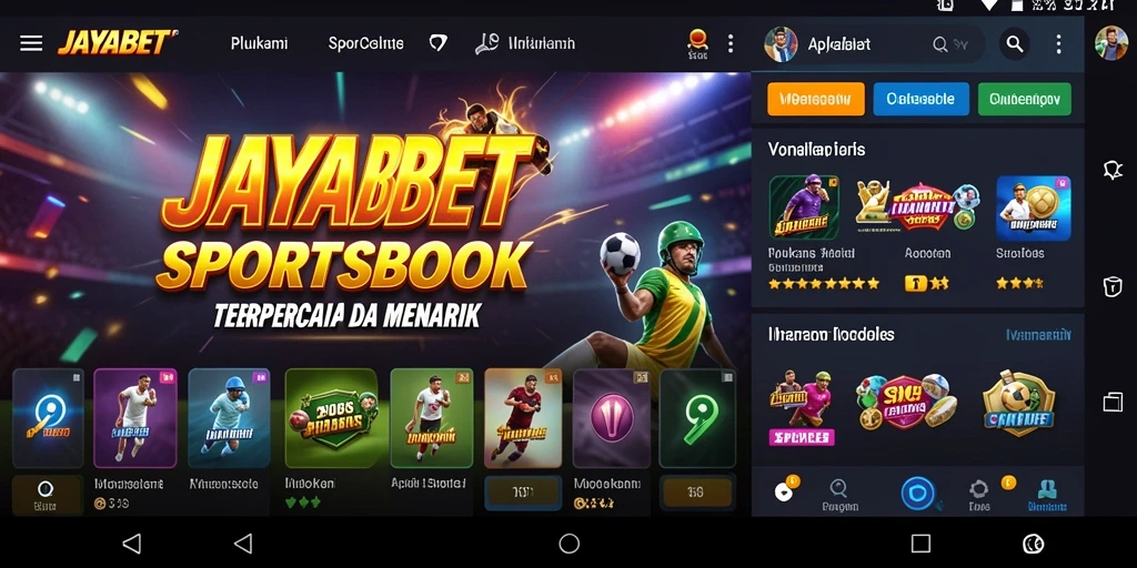 Tampilan antarmuka pengguna JAYABET yang menarik dan interaktif.