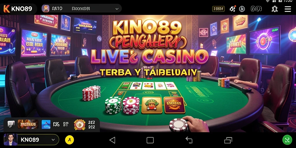 Screenshot KNO89 menampilkan dealer live yang interaktif dan gameplay yang mendebarkan.