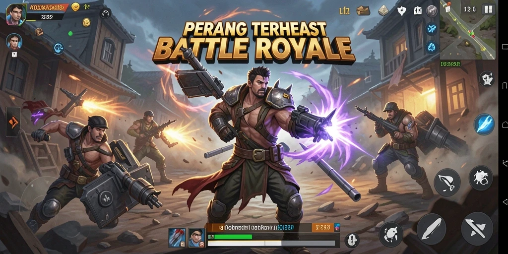 Screenshot KODOKHOKI889 menampilkan aksi tempur epik dalam Battle Royale.