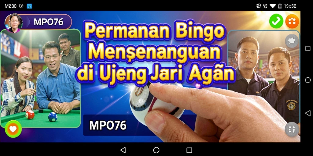 Tampilan menarik dari gameplay Bingo di MPO76.