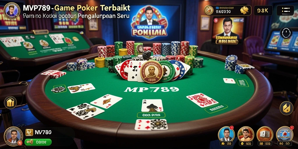 Screenshot gameplay <strong>MVP789</strong> yang menampilkan suasana Poker yang seru.
