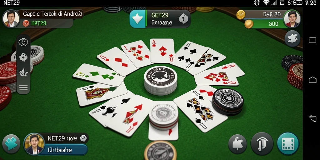 Tampilan gameplay seru permainan Gaple NET29 yang mengasyikkan.