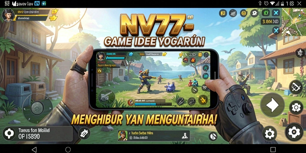 Tampilan gameplay NV77 yang menarik dan penuh warna.