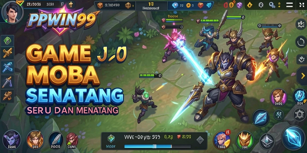 Tampilan gameplay seru di PPWIN99 saat pertarungan MOBA.
