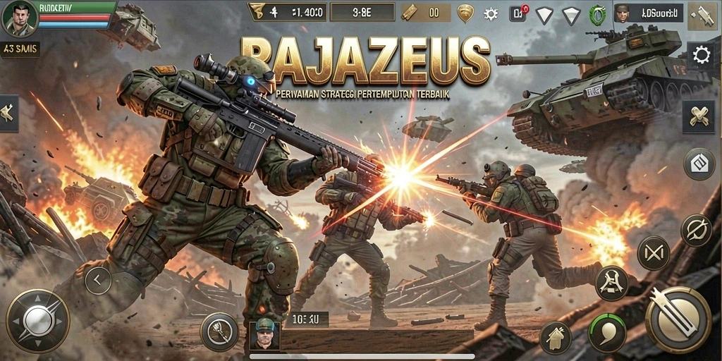 Screenshot gameplay RAJAZEUS yang mendebarkan dan penuh strategi.