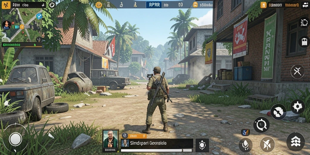 Screenshot gameplay RPRR menampilkan interaksi karakter dalam simulasi kehidupan.