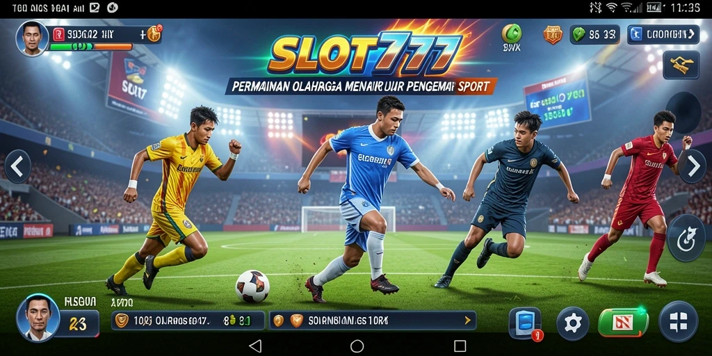 Tampilan gameplay seru dalam SLOT777 yang menyuguhkan berbagai fitur olahraga.