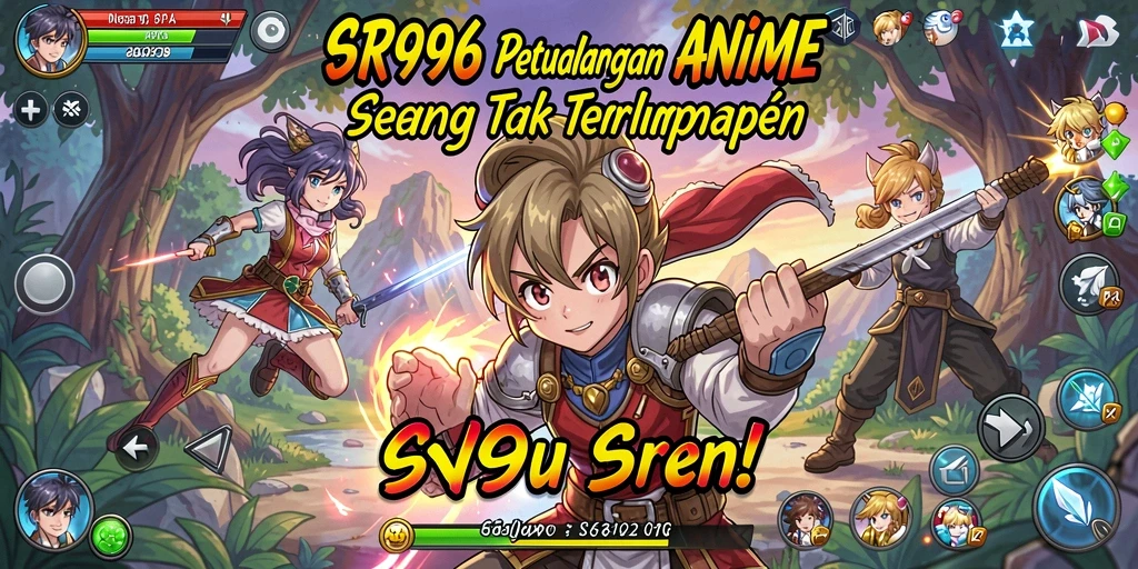 Tampilan gameplay Anime yang menakjubkan dengan karakter-karakter ikonik.