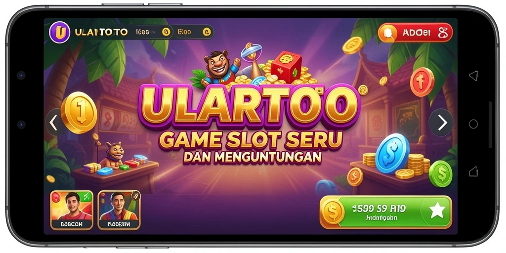 Tampilan gameplay seru ULARTOTO dengan fitur slot menawan.