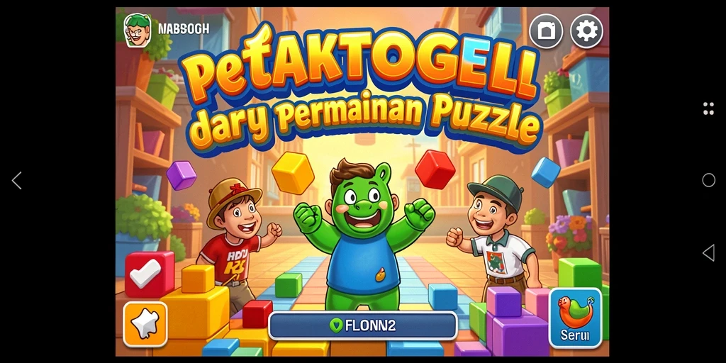 Screenshot gameplay WAKTOGEL menampilkan tantangan puzzle yang menarik.